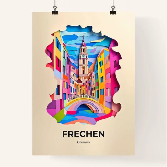 Vivid Frechen, Germany, Colorful Poster
