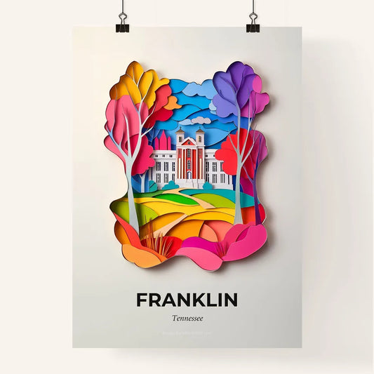 Vivid Franklin, Tennessee, Colorful Poster