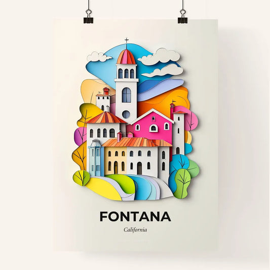 Vivid Fontana, California, Colorful Poster