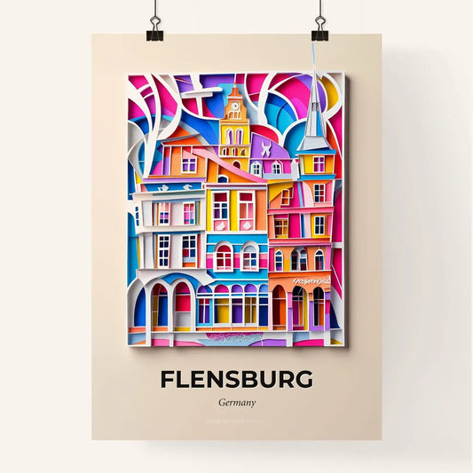 Vivid Flensburg, Germany, Colorful Poster