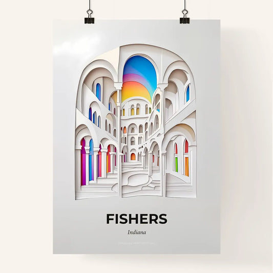 Vivid Fishers, Indiana, Colorful Poster