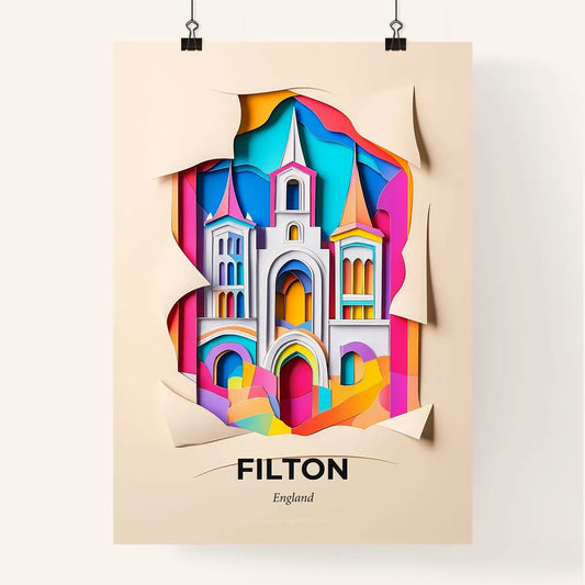 Vivid Filton, England, Colorful Poster