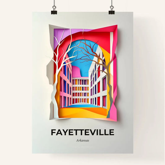 Vivid Fayetteville, Arkansas, Colorful Poster