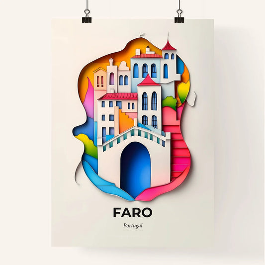 Vivid Faro, Portugal, Colorful Poster