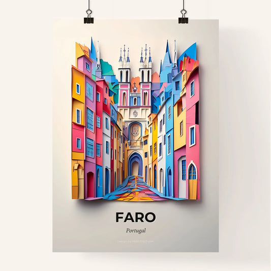 Vivid Faro, Portugal, Colorful Poster