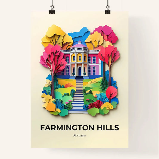 Vivid Farmington Hills, Michigan, Colorful Poster
