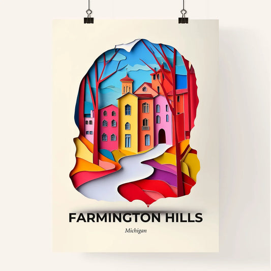 Vivid Farmington Hills, Michigan, Colorful Poster