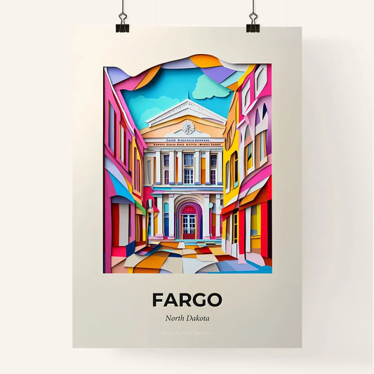 Vivid Fargo, North Dakota, Colorful Poster