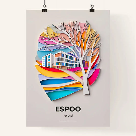 Vivid Espoo, Finland, Colorful Poster