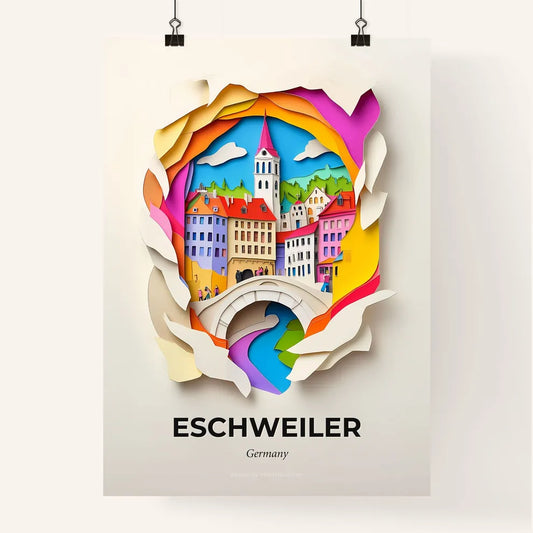 Vivid Eschweiler, Germany, Colorful Poster