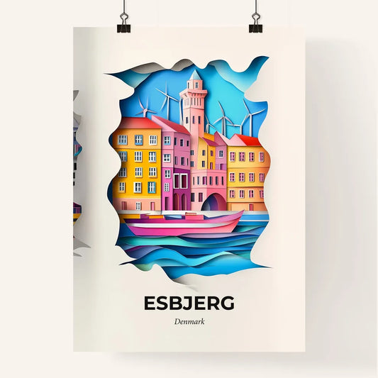 Vivid Esbjerg, Denmark, Colorful Poster
