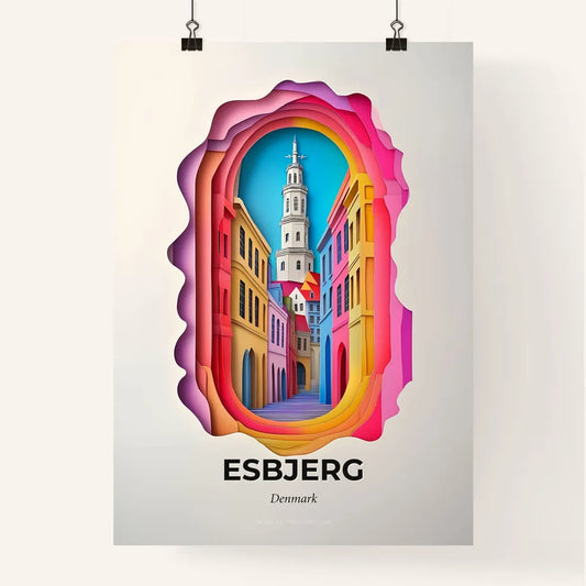 Vivid Esbjerg, Denmark, Colorful Poster