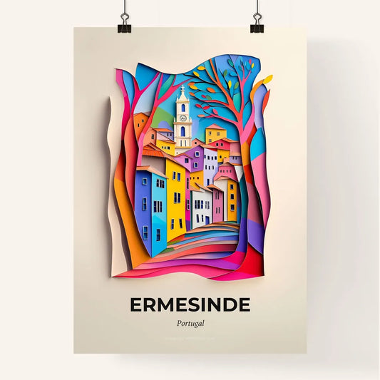 Vivid Ermesinde, Portugal, Colorful Poster