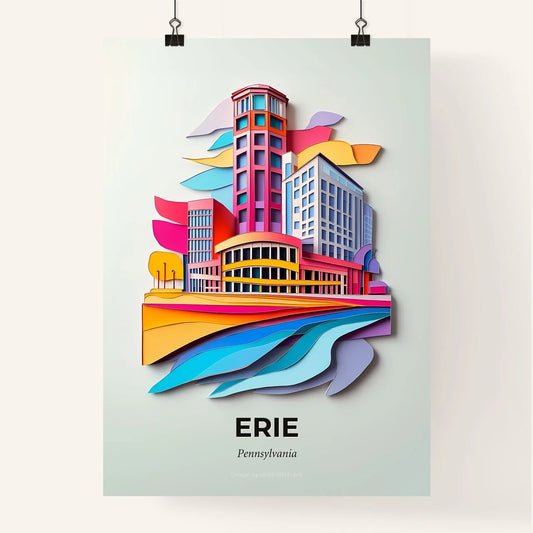 Vivid Erie, Pennsylvania, Colorful Poster