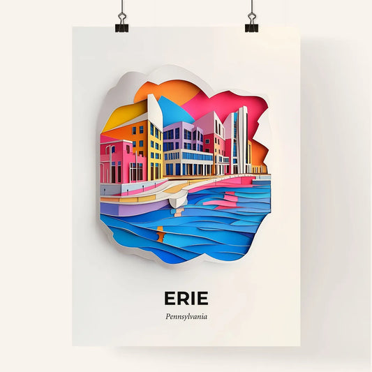 Vivid Erie, Pennsylvania, Colorful Poster