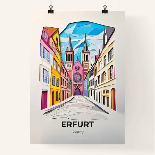 Vivid Erfurt, Germany, Colorful Poster