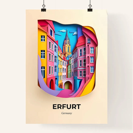 Vivid Erfurt, Germany, Colorful Poster