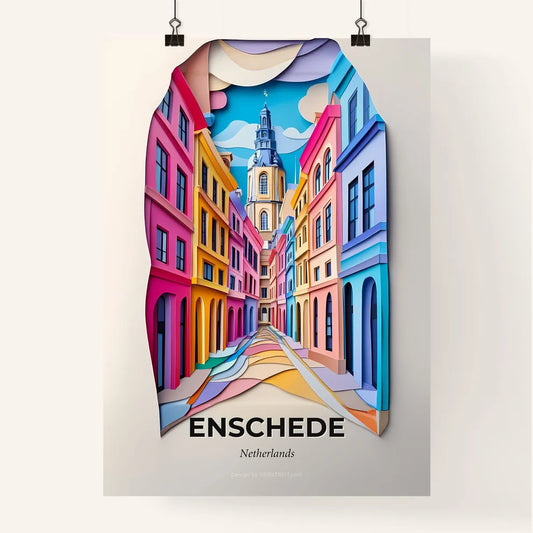 Vivid Enschede, Netherlands, Colorful Poster