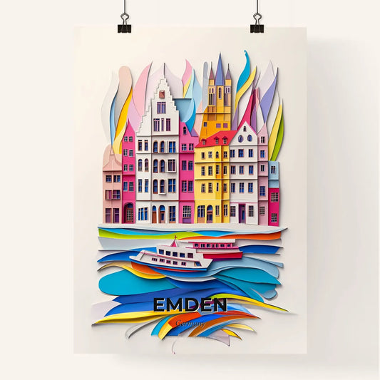 Vivid Emden, Germany, Colorful Poster
