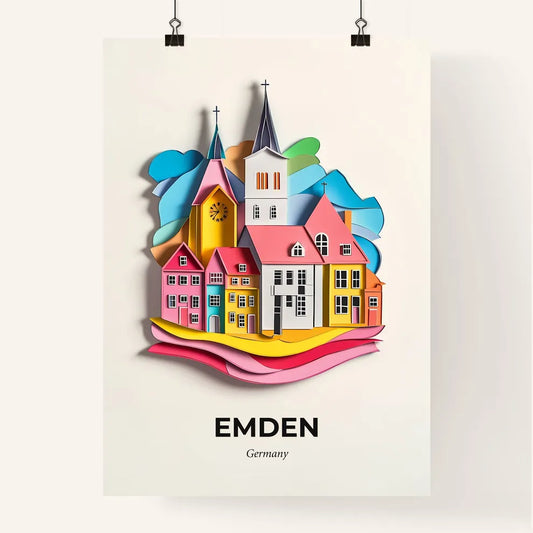 Vivid Emden, Germany, Colorful Poster