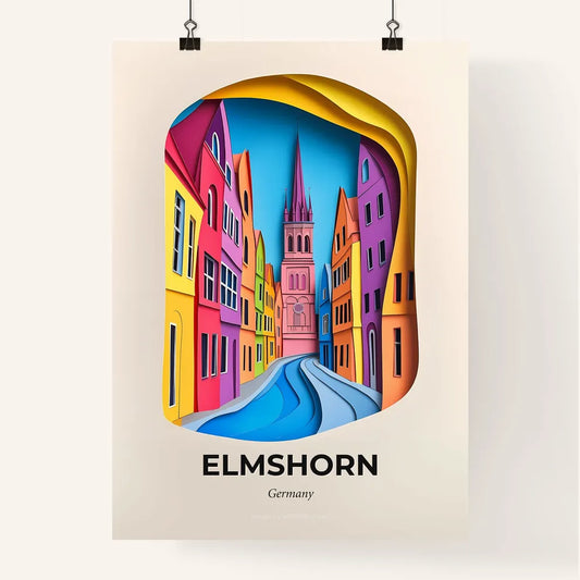 Vivid Elmshorn, Germany, Colorful Poster