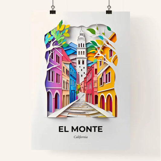 Vivid El Monte, California, Colorful Poster