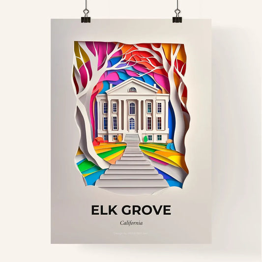 Vivid Elk Grove, California, Colorful Poster