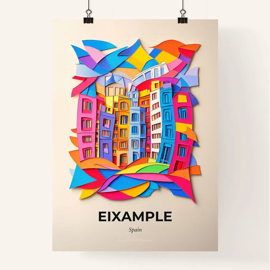 Vivid Eixample, Spain, Colorful Poster