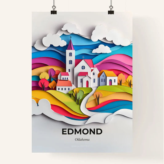 Vivid Edmond, Oklahoma, Colorful Poster