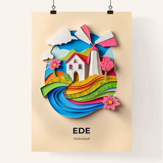 Vivid Ede, Netherlands, Colorful Poster