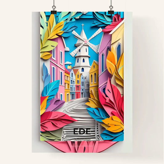 Vivid Ede, Netherlands, Colorful Poster