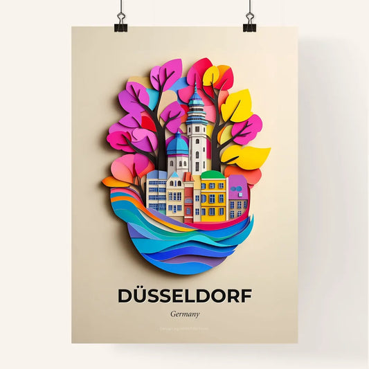 Vivid Düsseldorf, Germany, Colorful Poster