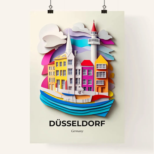 Vivid Düsseldorf, Germany, Colorful Poster