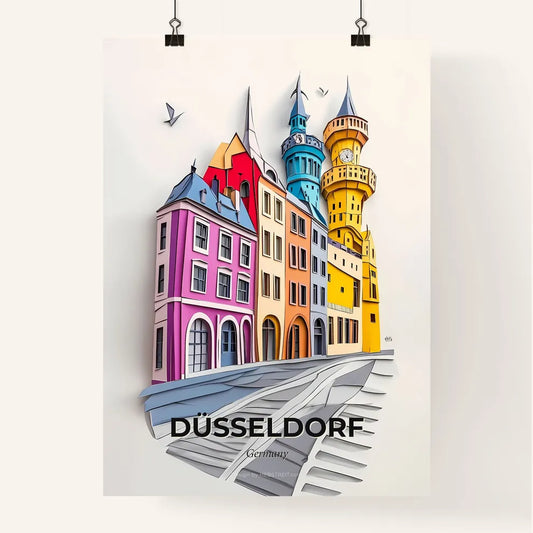 Vivid Düsseldorf, Germany, Colorful Poster