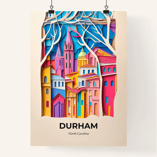 Vivid Durham, North Carolina, Colorful Poster