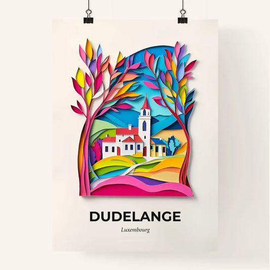 Vivid Dudelange, Luxembourg, Colorful Poster