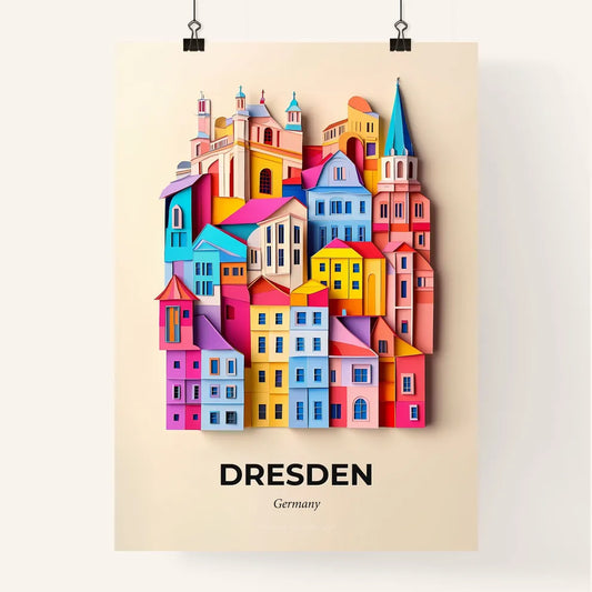 Vivid Dresden, Germany, Colorful Poster