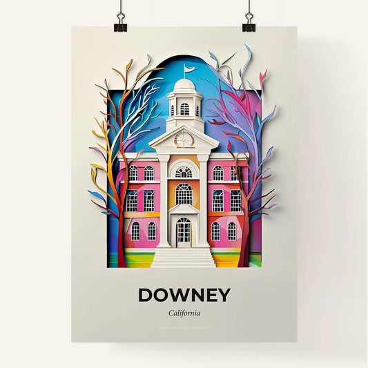 Vivid Downey, California, Colorful Poster