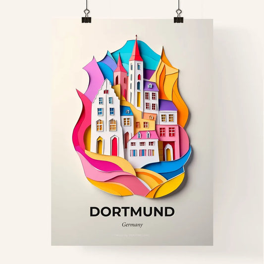 Vivid Dortmund, Germany, Colorful Poster