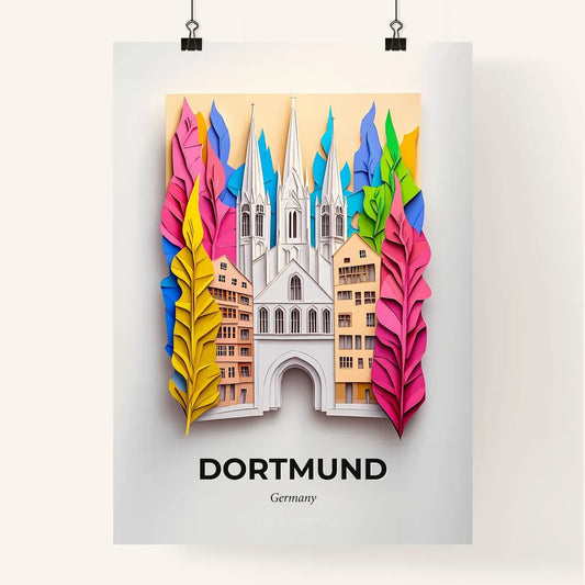 Vivid Dortmund, Germany, Colorful Poster
