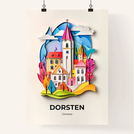 Vivid Dorsten, Germany, Colorful Poster