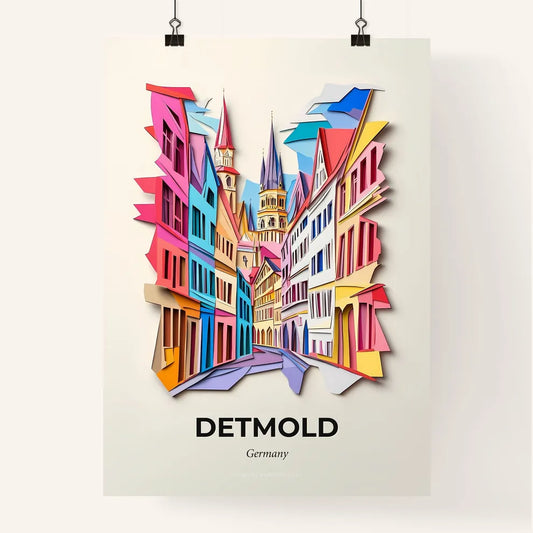 Vivid Detmold, Germany, Colorful Poster