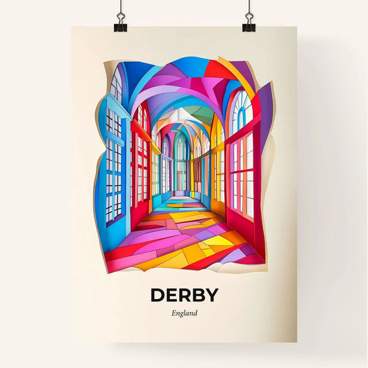 Vivid Derby, England, Colorful Poster