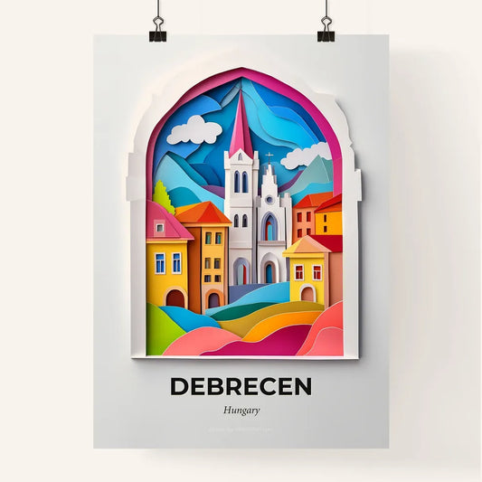 Vivid Debrecen, Hungary, Colorful Poster
