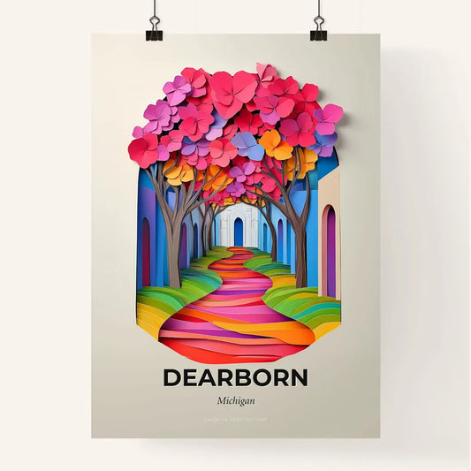 Vivid Dearborn, Michigan, Colorful Poster
