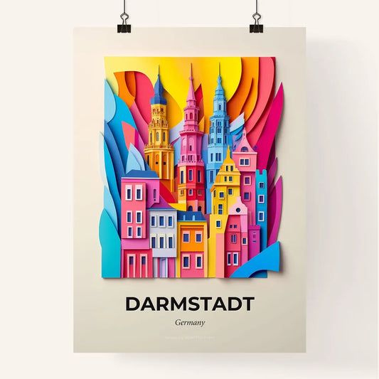 Vivid Darmstadt, Germany, Colorful Poster
