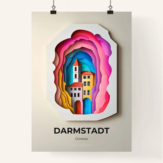 Vivid Darmstadt, Germany, Colorful Poster