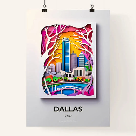 Vivid Dallas, Texas, Colorful Poster