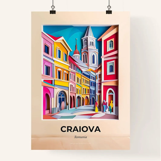 Vivid Craiova, Romania, Colorful Poster
