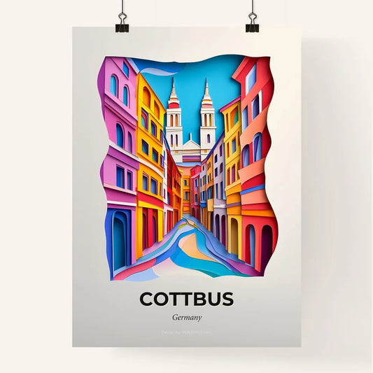 Vivid Cottbus, Germany, Colorful Poster